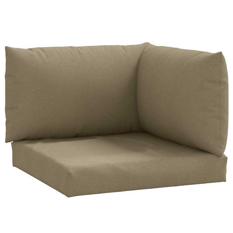 Vidaxl palletkussens 3 st stof gemêleerd taupe