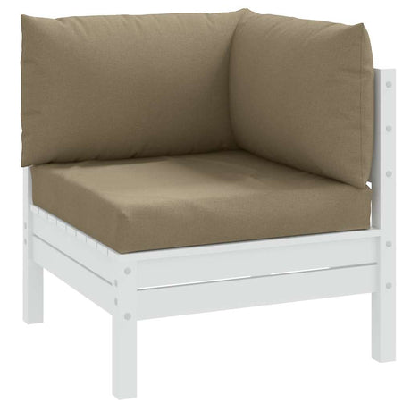 Vidaxl palletkussens 3 st stof gemêleerd taupe