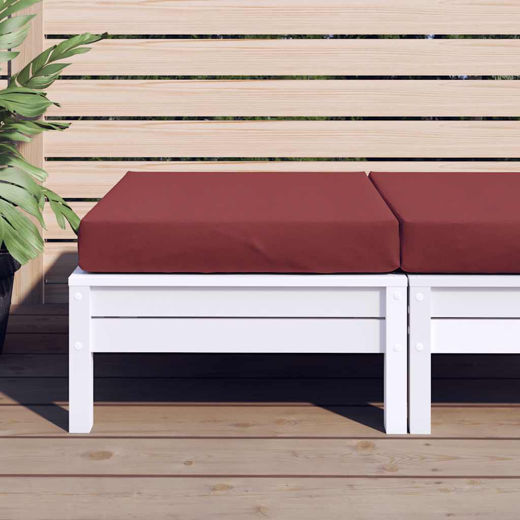 Vidaxx pallepude 60x60x9,5 cm stof blandet vinrød