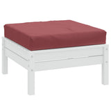 Vidaxx pallepude 60x60x9,5 cm stof blandet vinrød