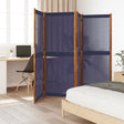 Vidaxl kamerscherm met 4 panelen 280x180 cm donkerblauw