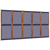 Vidaxl kamerscherm met 5 panelen 350x180 cm donkerblauw