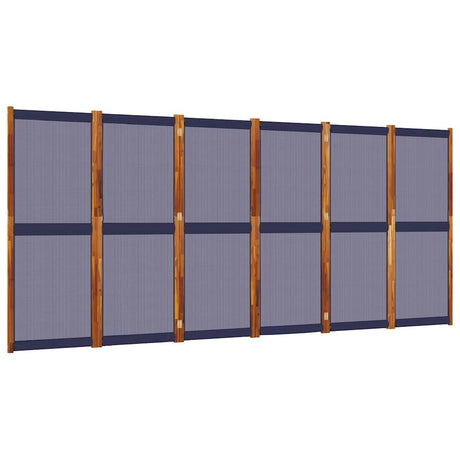 Vidaxl kamerscherm met 6 panelen 420x180 cm donkerblauw