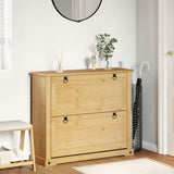 Vidaxx skoskab corona 99x32x85 cm massivt fyrretræ
