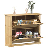 Vidaxx skoskab corona 99x32x85 cm massivt fyrretræ