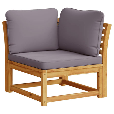 Vidaxl tuinhoekbank met kussens 73x73x65 cm massief acaciahout