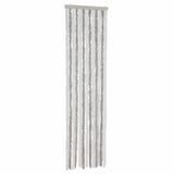Vidaxl vliegengordijn 56x185 cm chenille lichtgrijs en wit