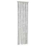Vidaxl vliegengordijn 56x200 cm chenille lichtgrijs en wit