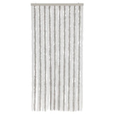 Vidaxx fluegardin 90x200 cm chenille lysegrå og hvid