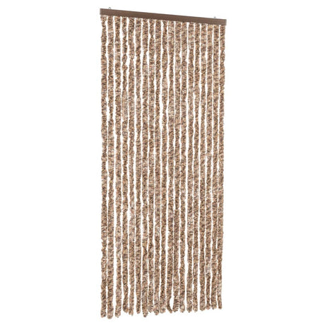 Vidaxx fluegardin 56x200 cm chenillebeige og mørkebrun
