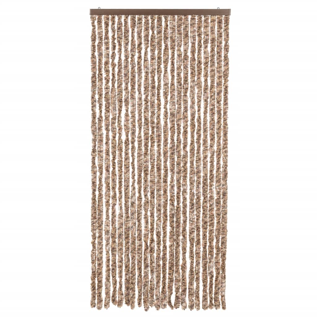 Vidaxx fluegardin 90x200 cm chenillebeige og mørkebrun