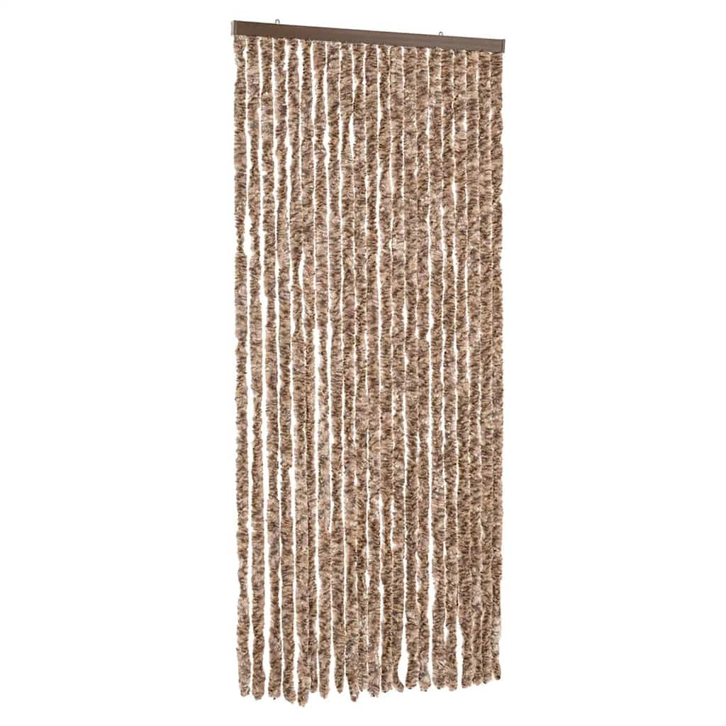 Vidaxx fluegardin 90x220 cm chenillebeige og mørkebrun