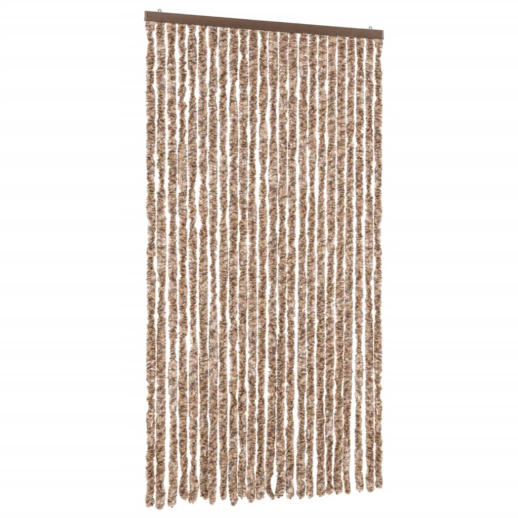 Vidaxx fluegardin 100x220 cm chenillebeige og mørkebrun