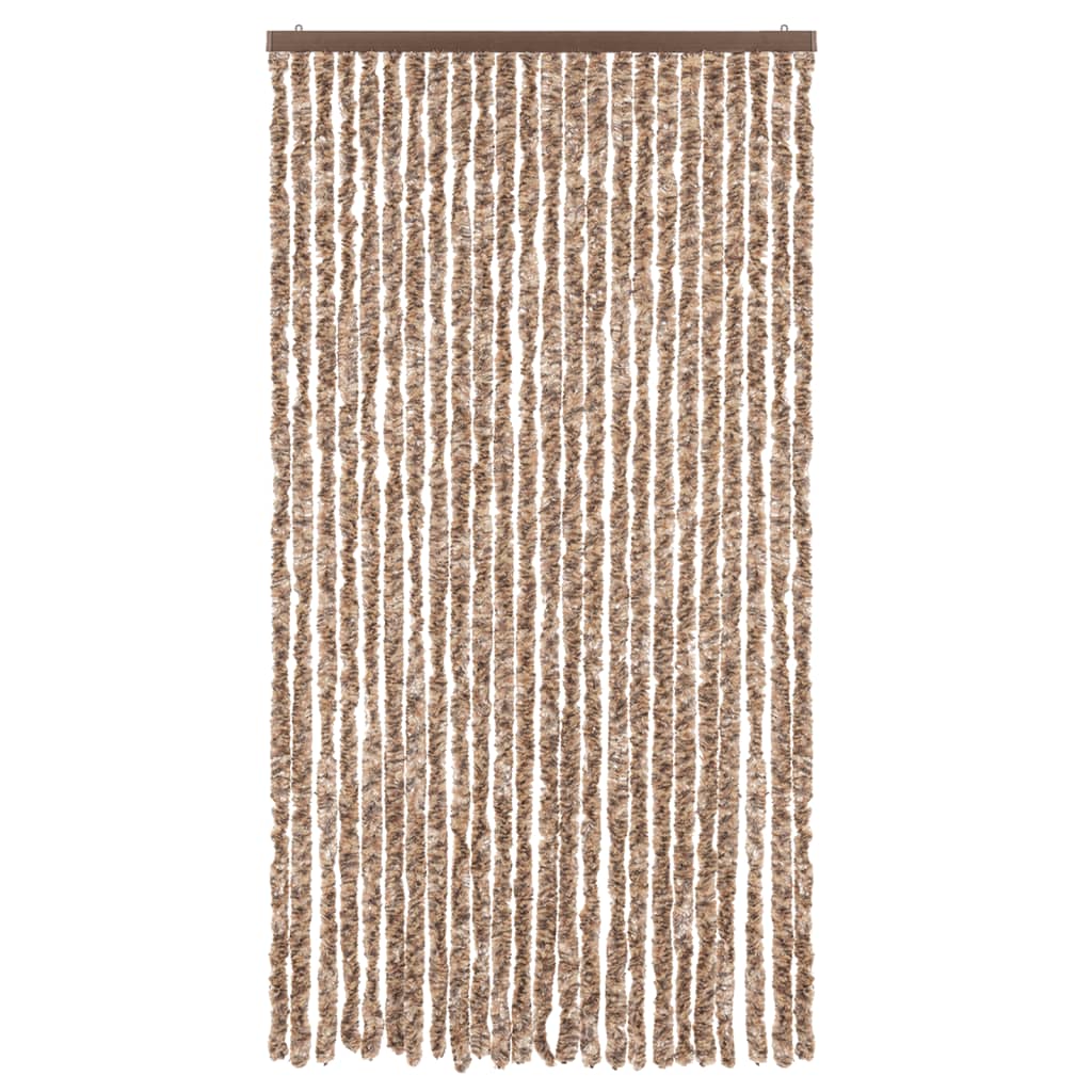 Vidaxx fluegardin 100x220 cm chenillebeige og mørkebrun