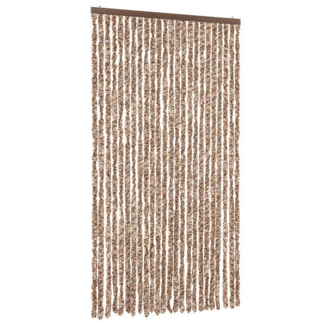 Vidaxx fluegardin 100x230 cm chenillebeige og mørkebrun