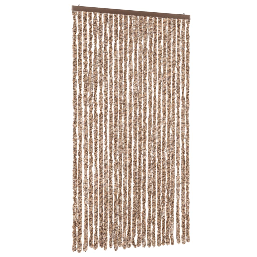 Vidaxx fluegardin 100x230 cm chenillebeige og mørkebrun