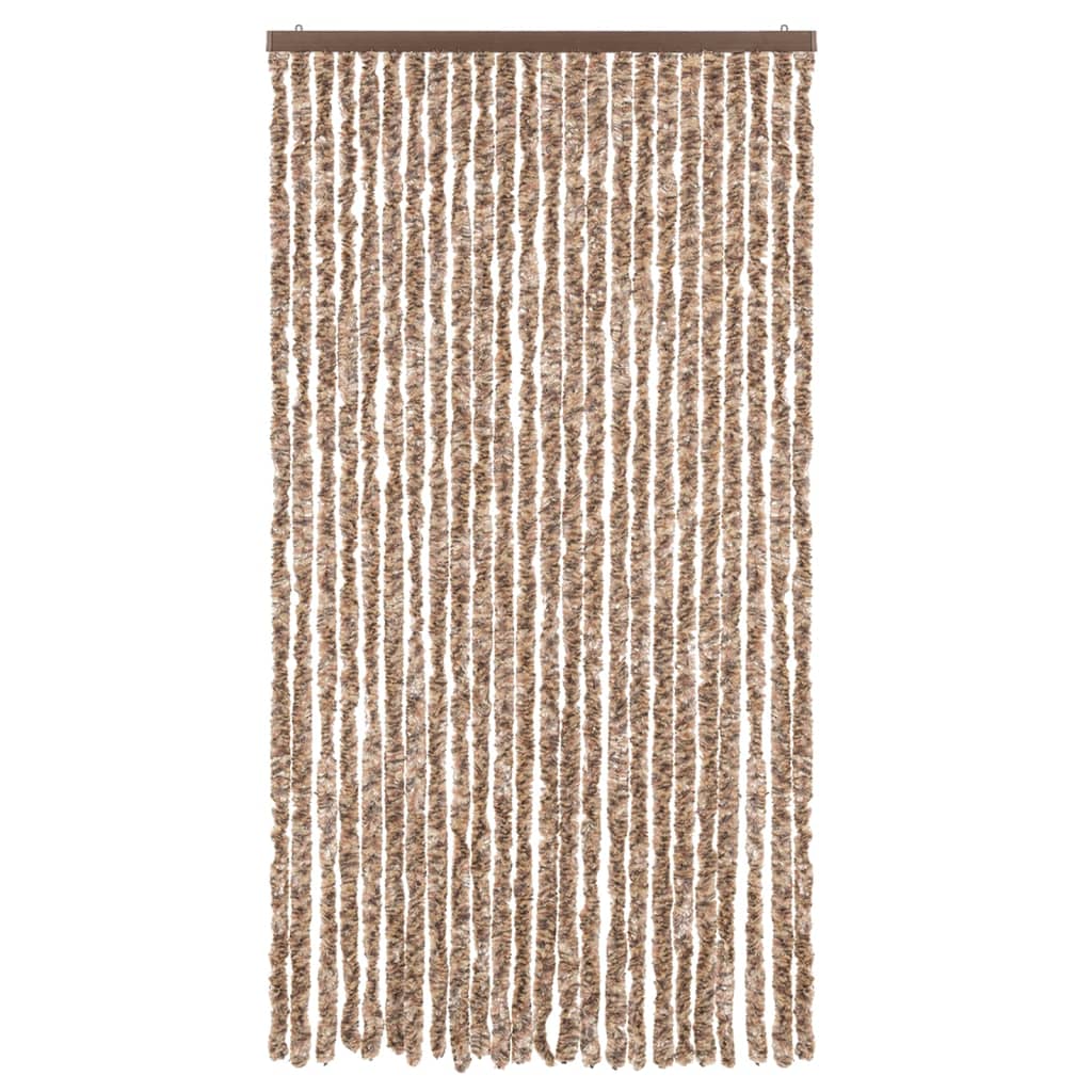 Vidaxx fluegardin 100x230 cm chenillebeige og mørkebrun