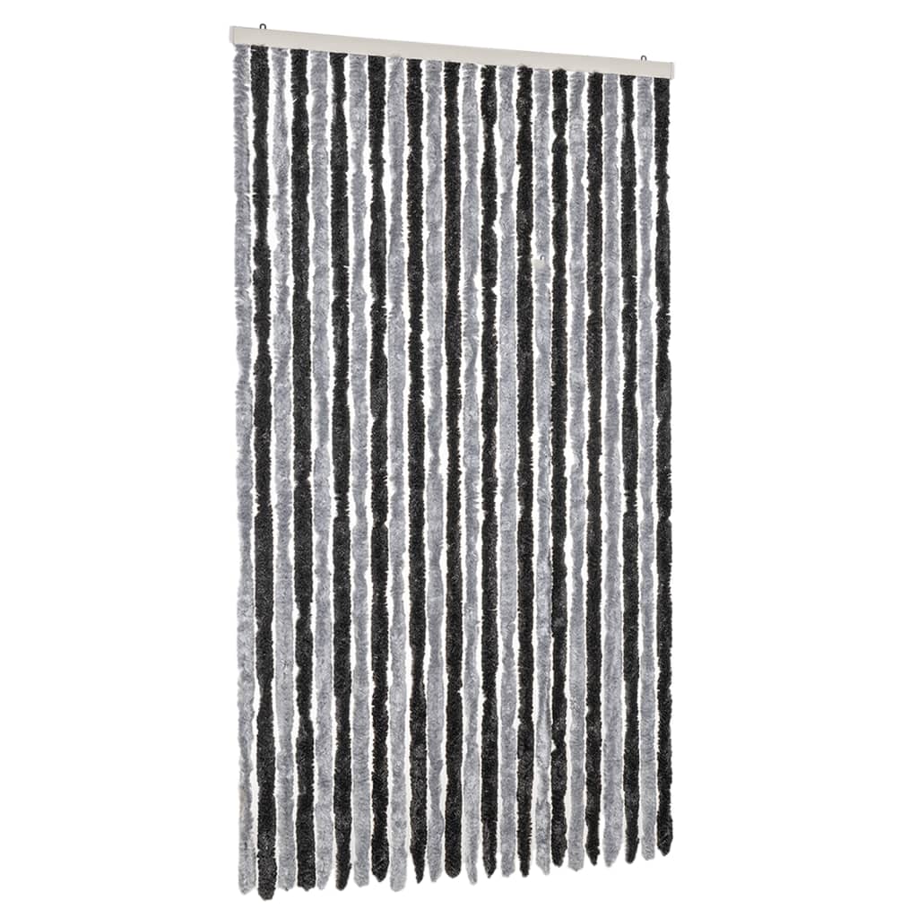Vidaxx fluegardin 100x220 cm chenillegrå og sort