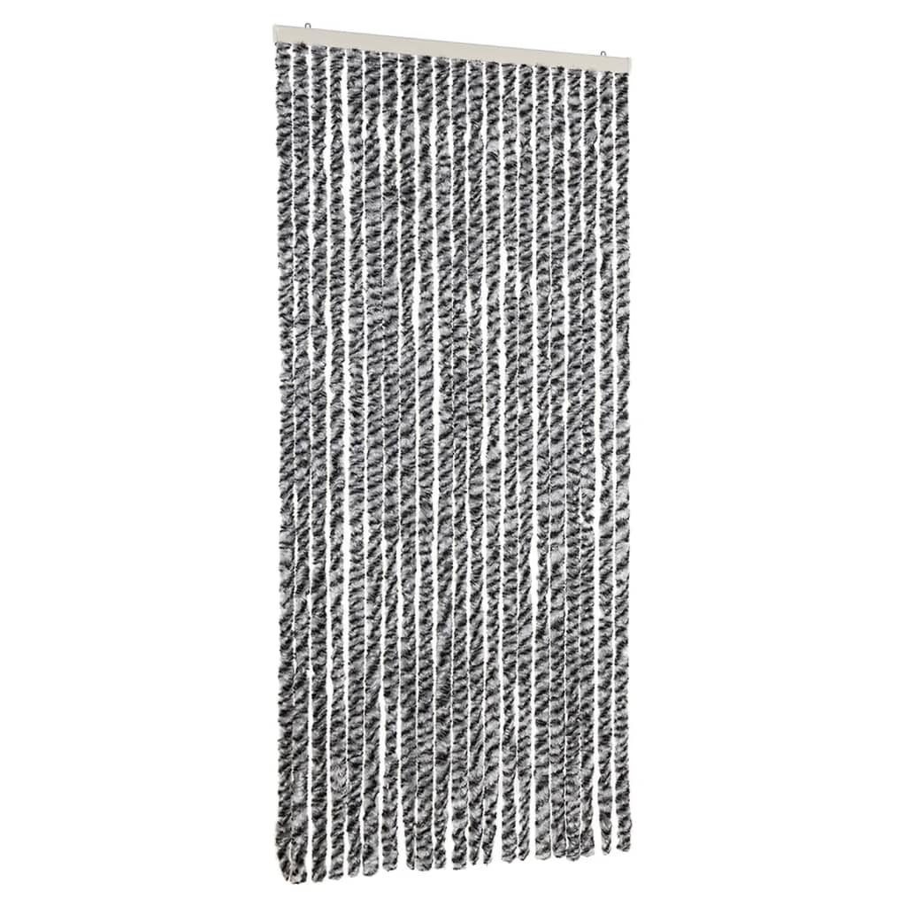 Vidaxx fluegardin 90x220 cm chenillegrå og sort/hvid