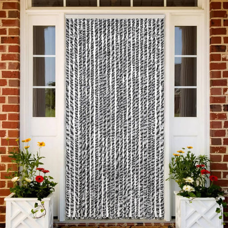 Vidaxx fluegardin 100x220 cm chenillegrå og sort/hvid