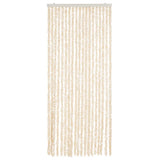 VidaXL Fluegardin 56x185 cm chenille beige og hvid