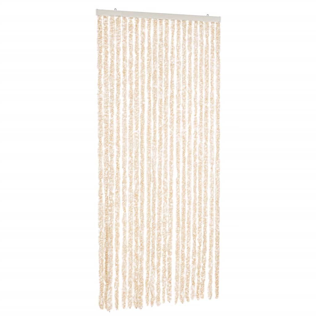 Vidaxx fluegardin 90x200 cm chenille beige og hvid