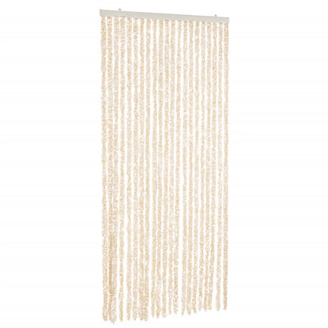 Vidaxx fluegardin 90x200 cm chenille beige og hvid