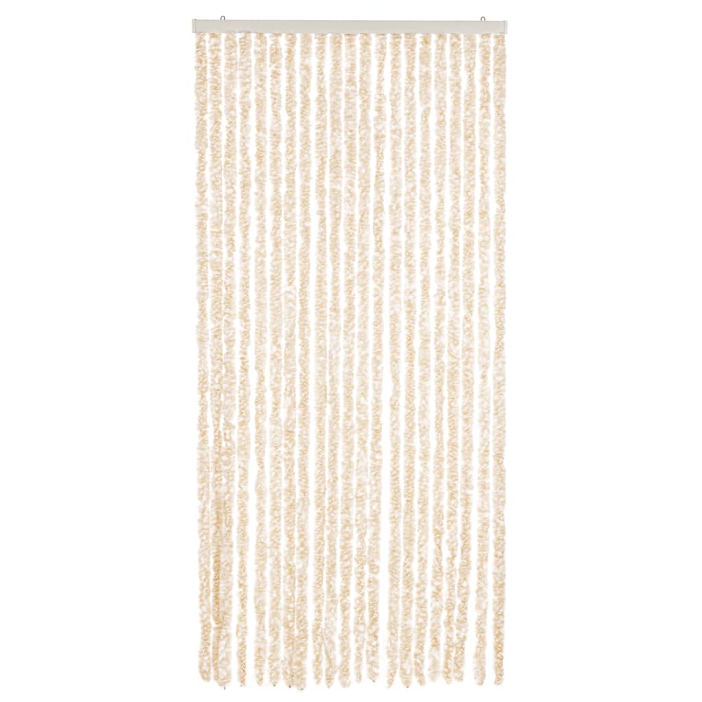 Vidaxx fluegardin 90x200 cm chenille beige og hvid