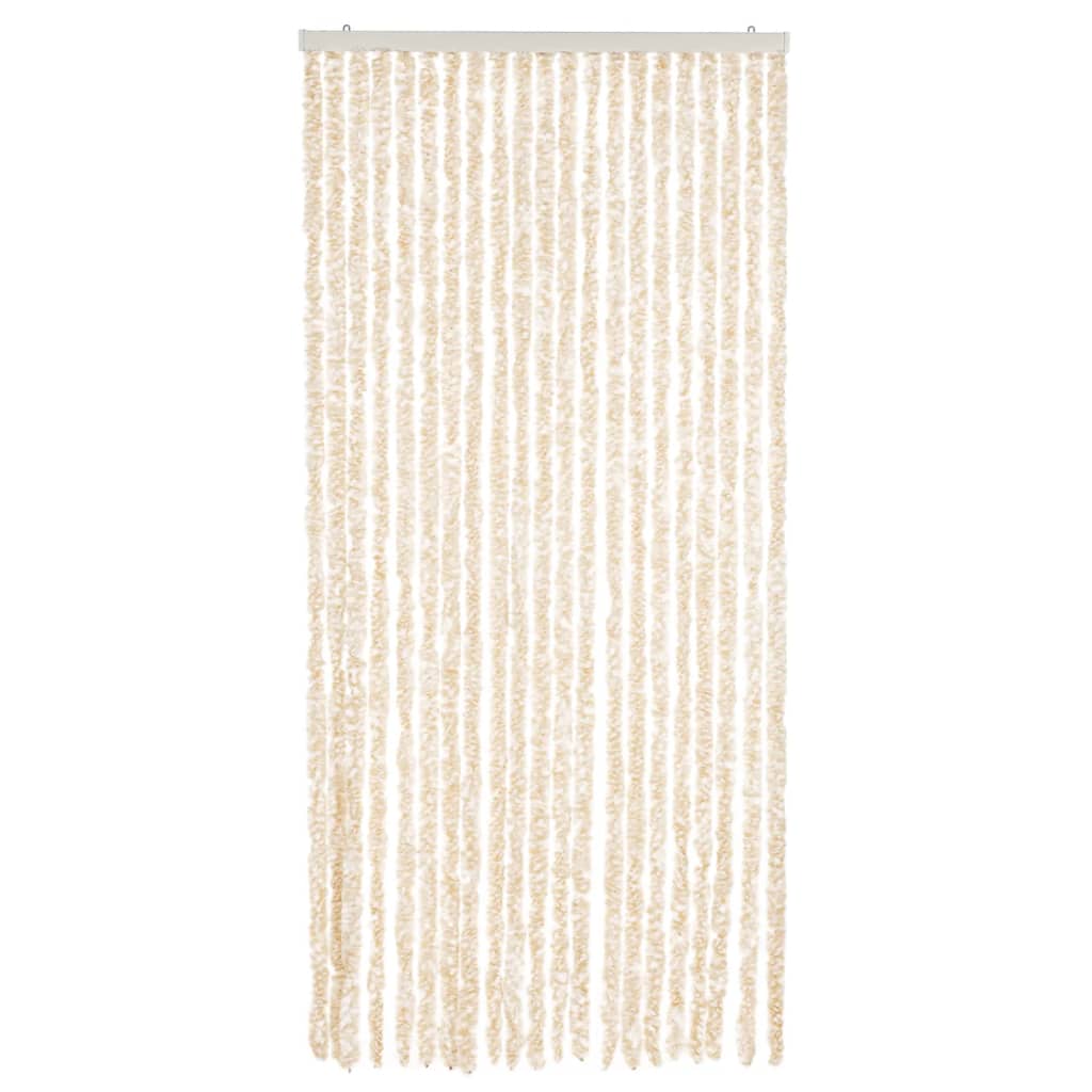 Vidaxx fluegardin 90x220 cm chenille beige og hvid