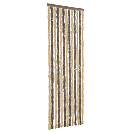 Vidaxx fluegardin 56x200 cm chenille mørkebrun og beige
