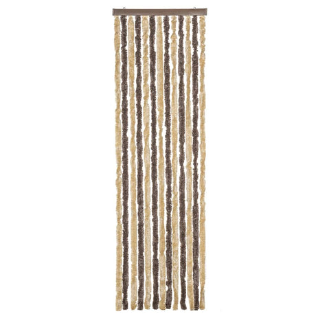 Vidaxx fluegardin 56x200 cm chenille mørkebrun og beige