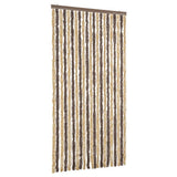 Vidaxx fluegardin 90x200 cm chenille mørkebrun og beige