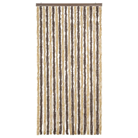 Vidaxx fluegardin 90x200 cm chenille mørkebrun og beige
