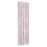 Vidaxx fluegardin 56x185 cm chenille sølvgrå og pink