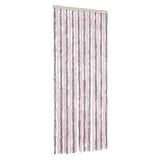 Vidaxx fluegardin 56x185 cm chenille sølvgrå og pink
