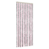 Vidaxx fluegardin 56x200 cm chenille sølvgrå og pink