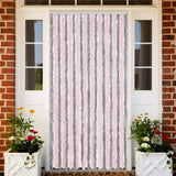 Vidaxx fluegardin 90x200 cm chenille sølvgrå og pink