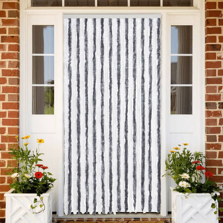 Vidaxx fluegardin 100x230 cm chenille grå og hvid