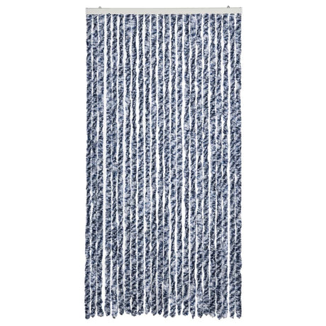 Vidaxx fluegardin 100x230 cm chenille blå og hvid