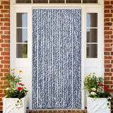 Vidaxx fluegardin 100x230 cm chenille blå og hvid