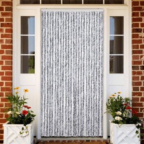 Vidaxx fluegardin 100x200 cm chenille hvid og grå