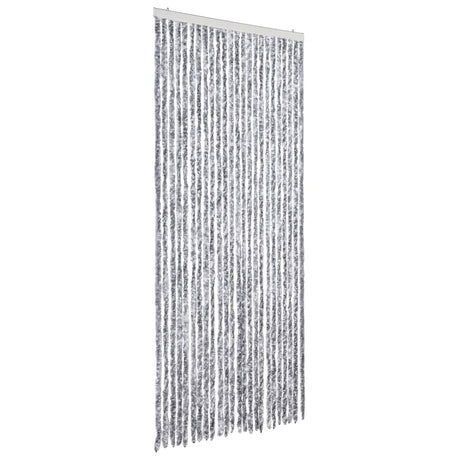 Vidaxx fluegardin 100x230 cm chenille hvid og grå