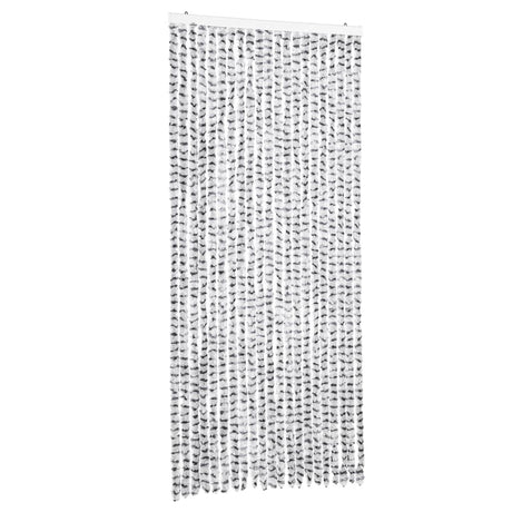 Vidaxx fluegardin 90x200 cm chenille lysegrå og mørkegrå