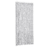 Vidaxx fluegardin 90x200 cm chenille lysegrå og mørkegrå