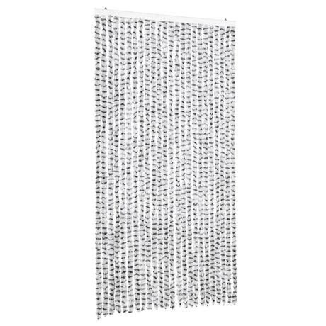 Vidaxx fluegardin 100x200 cm chenille lysegrå og mørkegrå
