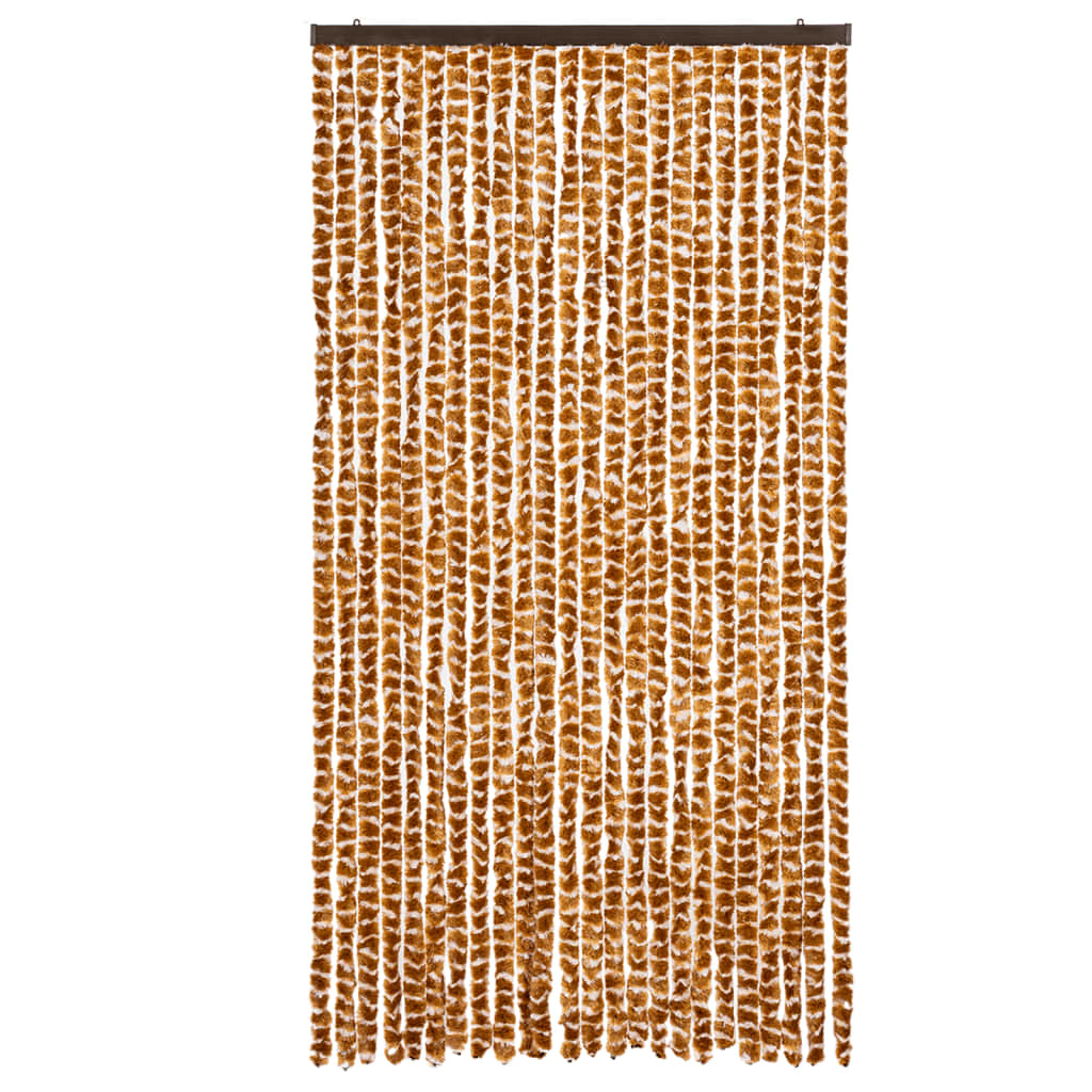 Vidaxx fluegardin 100x200 cm chenille okker og hvid