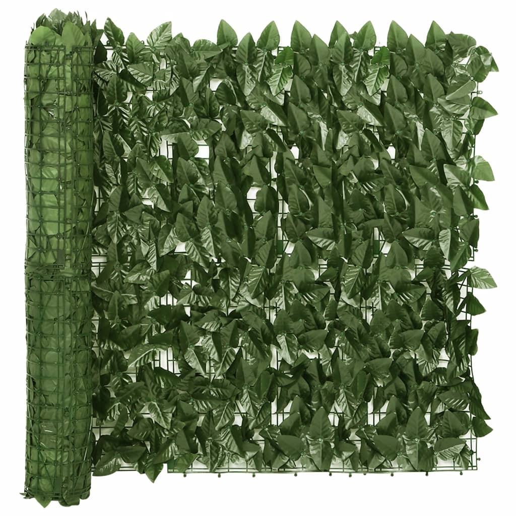 Vidaxxl altanskærm med mørkegrønne blade 600x75 cm