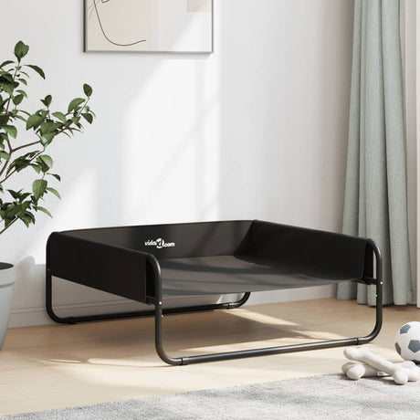 Vidaxl hondenmand verhoogd oxford stof en staal antracietkleurig
