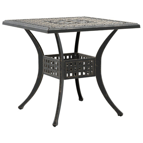 Vidaxl tuintafel 80x80x75 cm gietaluminium bronskleurig