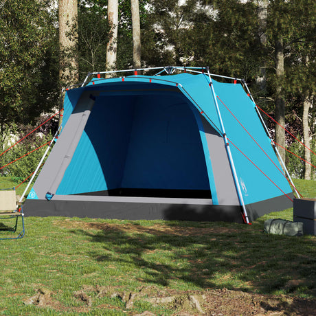 Vidaxl campingtelt 4-personers quick release blå